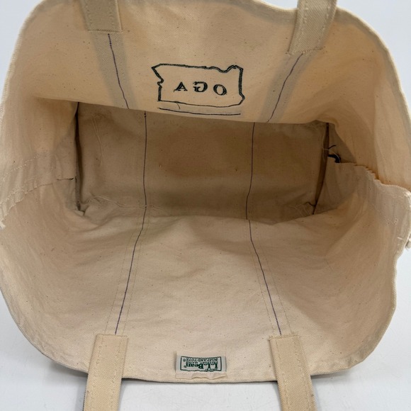 Vintage LL Bean Boat and Tote Bag Canvas Green Oregon OGA Graphic - Picture 11 of 13